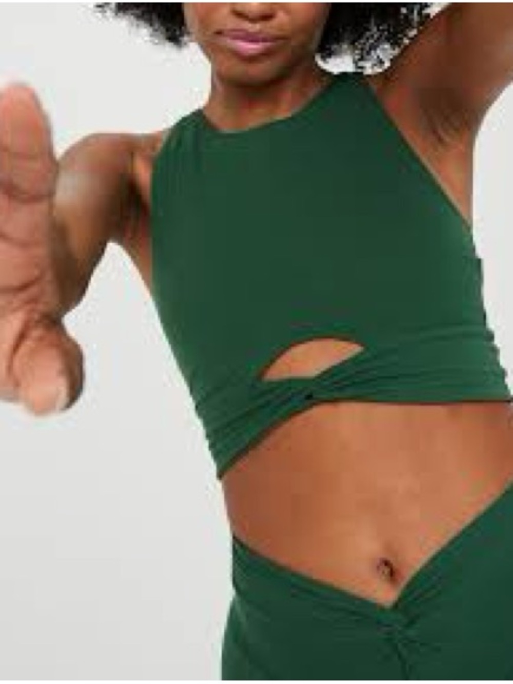 Offline By Aerie NWT Matching Set Cropped Tank & Flare pants Hunter Green Small - Picture 2 of 10